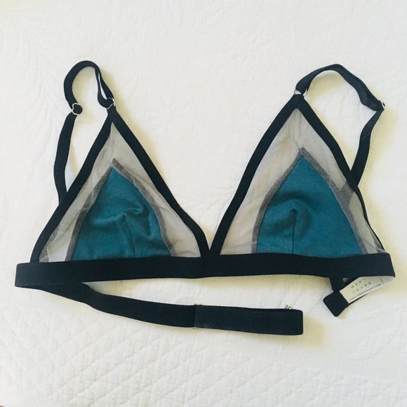 Mary Young Contrast Bra in Teal XS NWOT - Picture 2 of 4